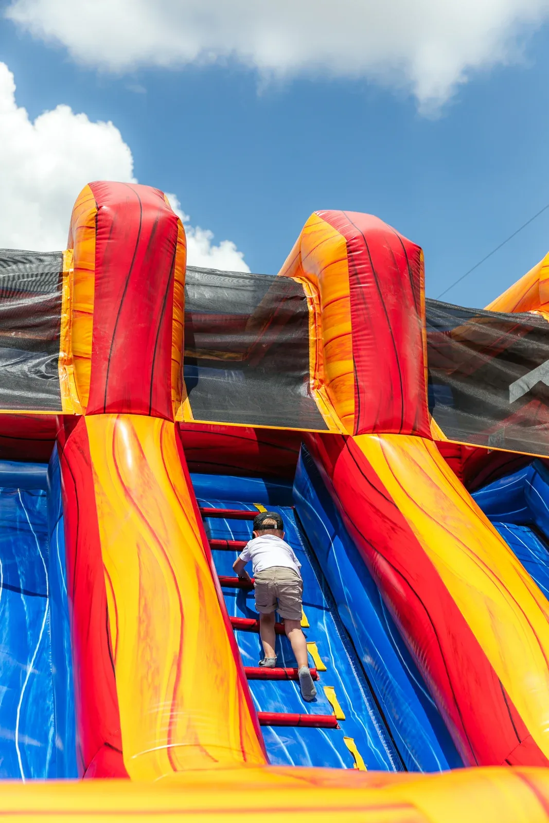 A slide in Funland at Blake’s Orchard & Cider Mill